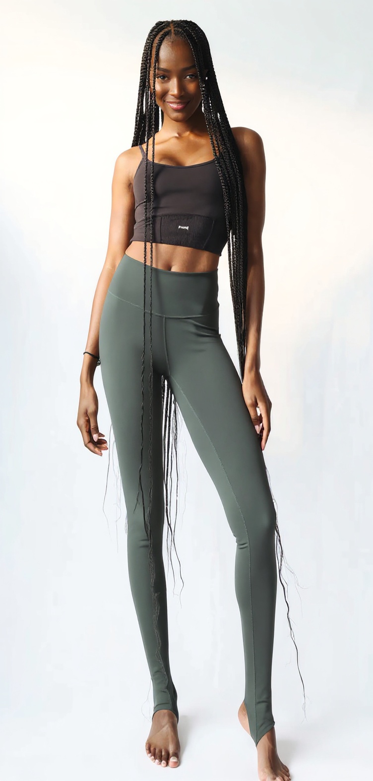 High-Waist Leggings in Cementgray — The Dog Walk Edit style look