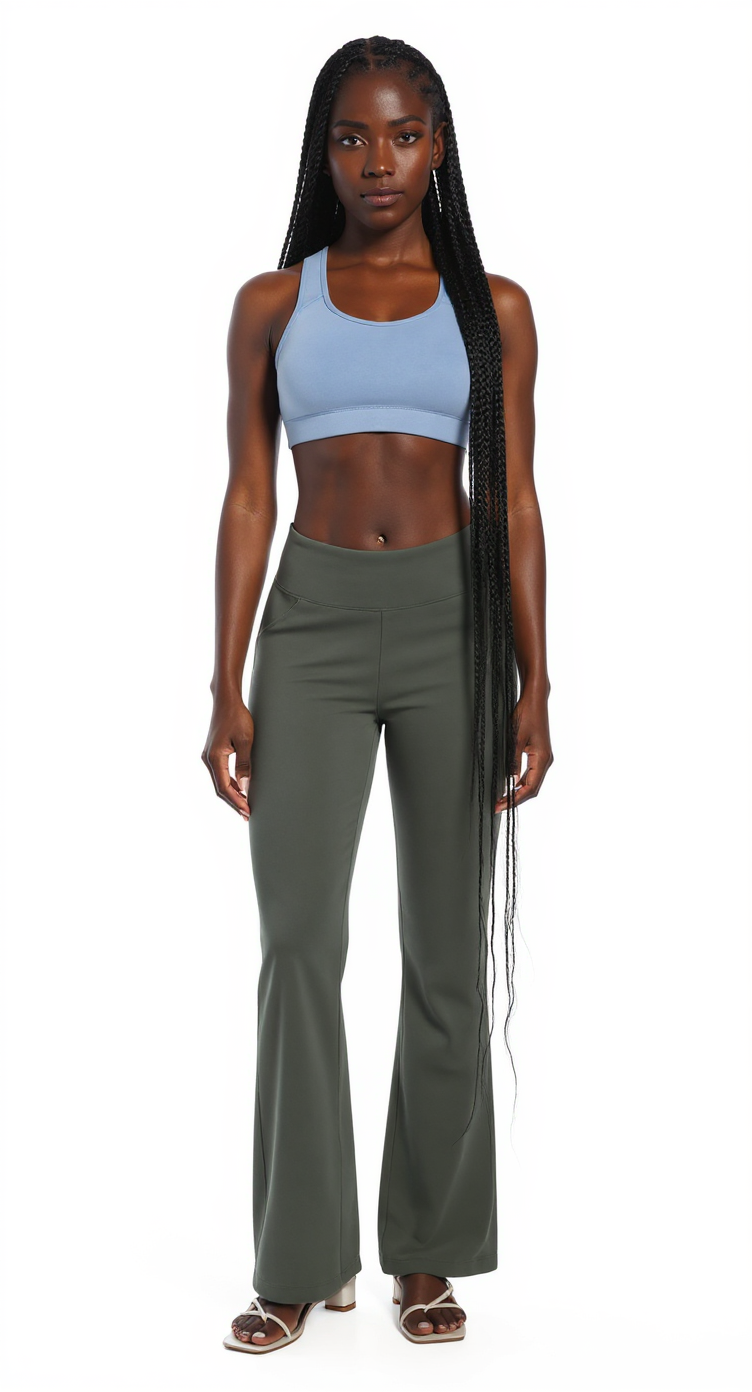 Bootcut Yoga Pants in Olive Gray — The Dog Walk Edit style look